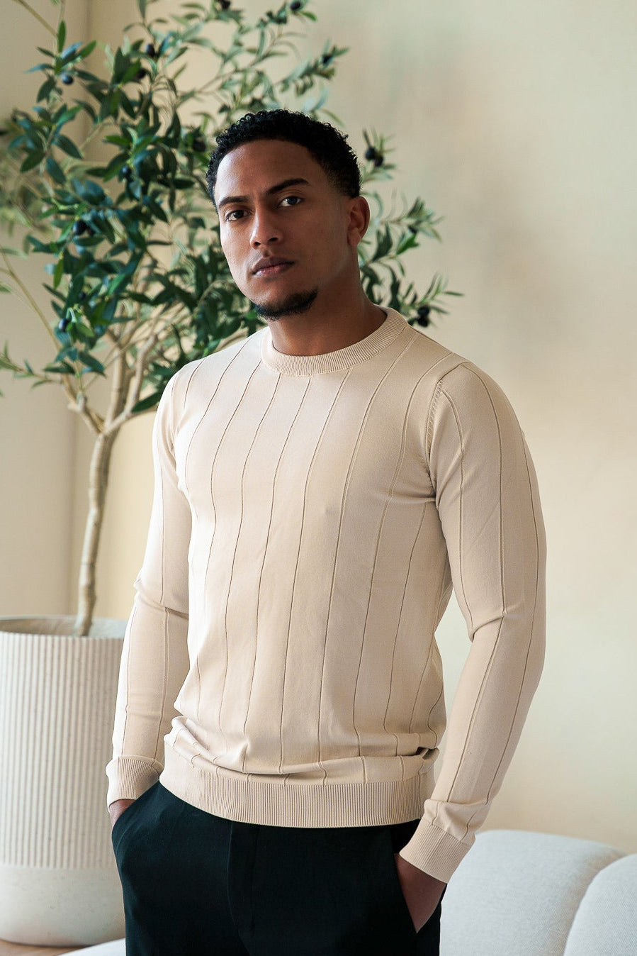 The Alexander Pullover - Marmer White