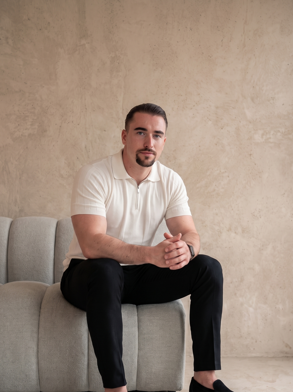 The Lucian Zip - Silk White